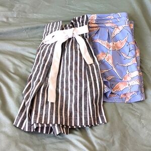 Brand new 2 patterned short/skort bundle